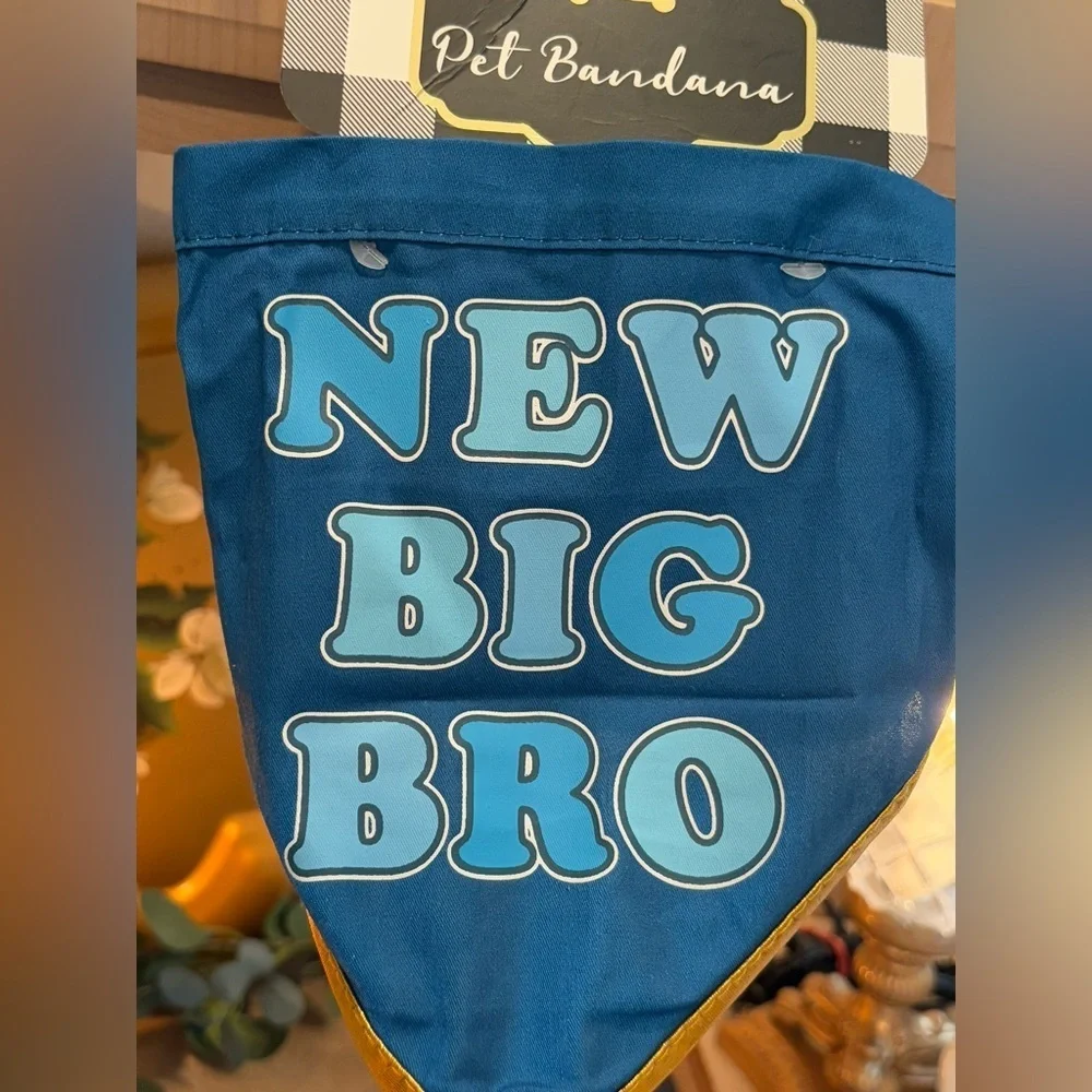 Woof Pet Bandana New Big Bro Size L/XL 15-18 in NWT Pregnancy Announcement